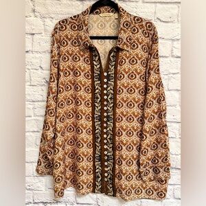 Soft Surroundings Top Boho Embroidered size 2X